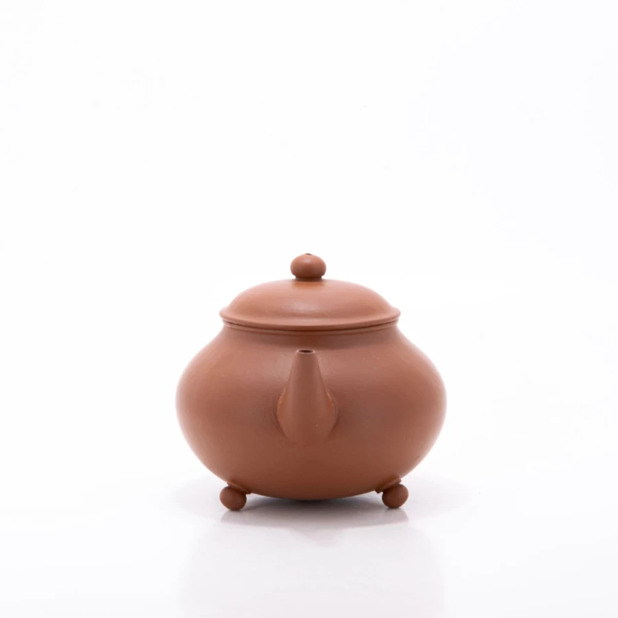 "The Chinese Tea Shop Yixing Zhuni Clay Antique Three-Legged Pear-Shaped Teapot for Gongfu Tea"
