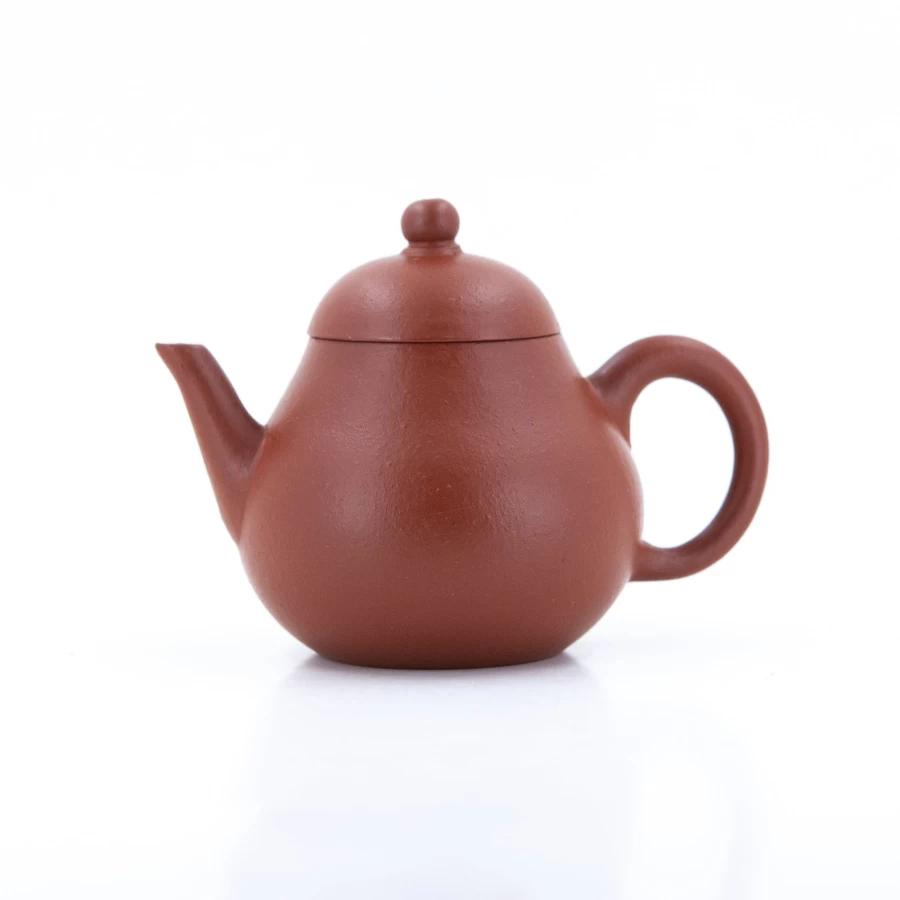 1980 Yixing Zhuni Teapot - High Pear Shape Straight Spout - Authentic Chinese Clay - The Chinese Tea Shop