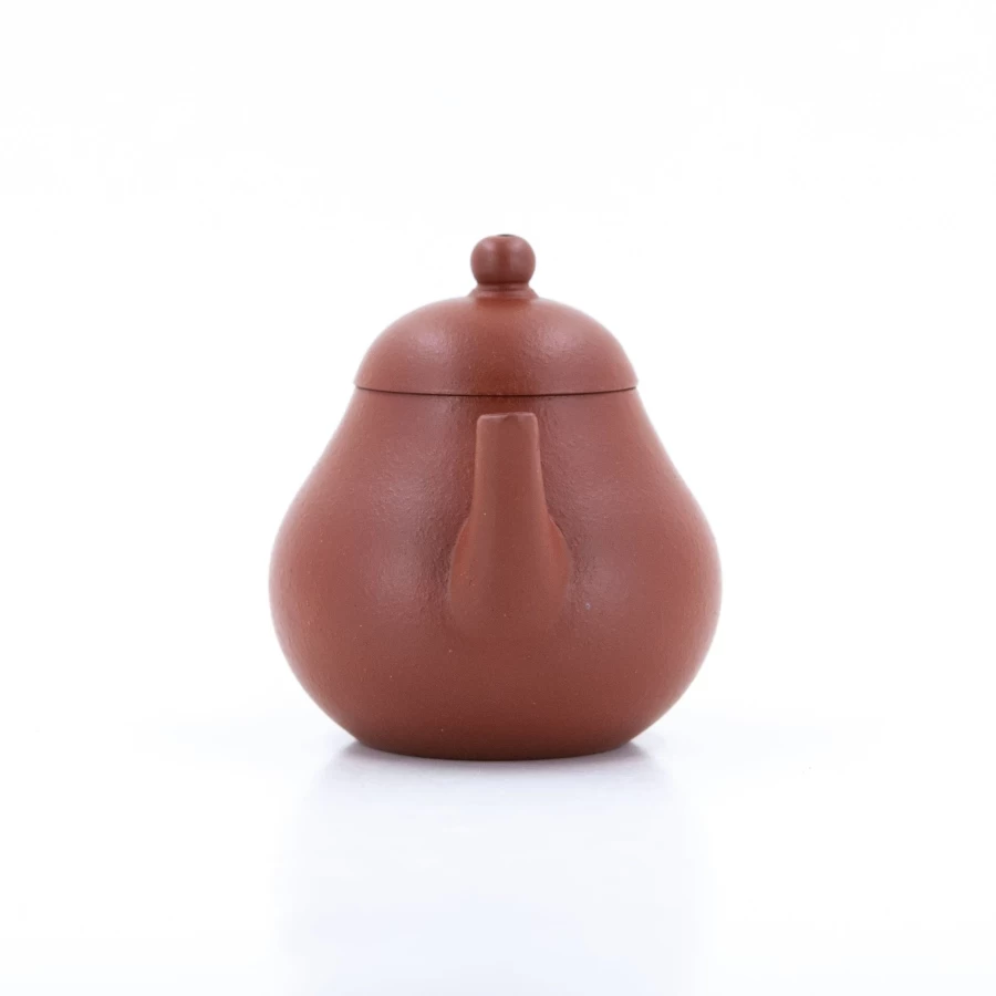 1980 Yixing Zhuni Teapot - High Pear Shape Straight Spout - Authentic Chinese Clay - The Chinese Tea Shop