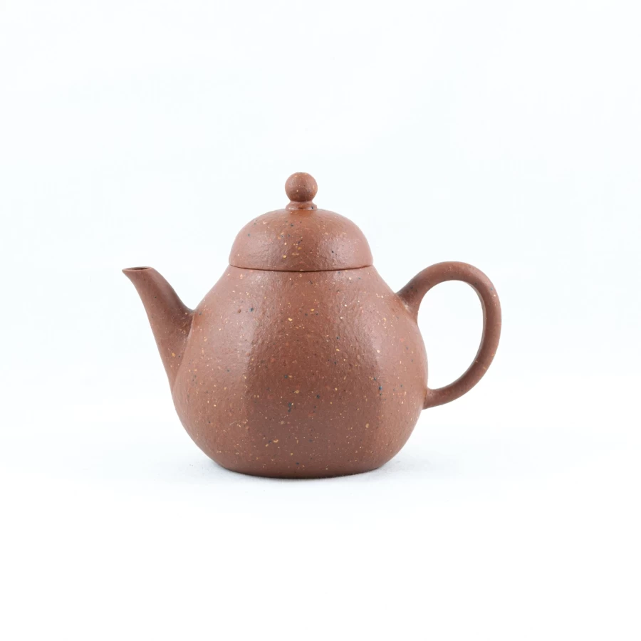 "The Chinese Tea Shop Yixing Heptagon Purple Clay Teapot – Handcrafted Chinese Ceramic Teapot for Gongfu Tea"
