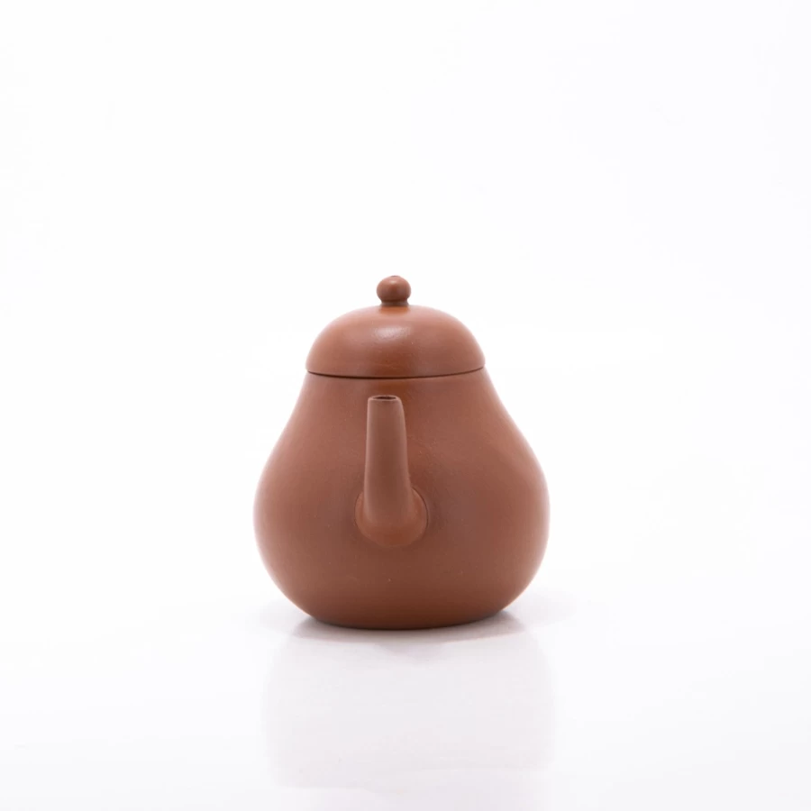 "The Chinese Tea Shop Yixing Zhuni Antique High Pear Teapot with Curved Spout – Authentic Chinese Clay Teapot"