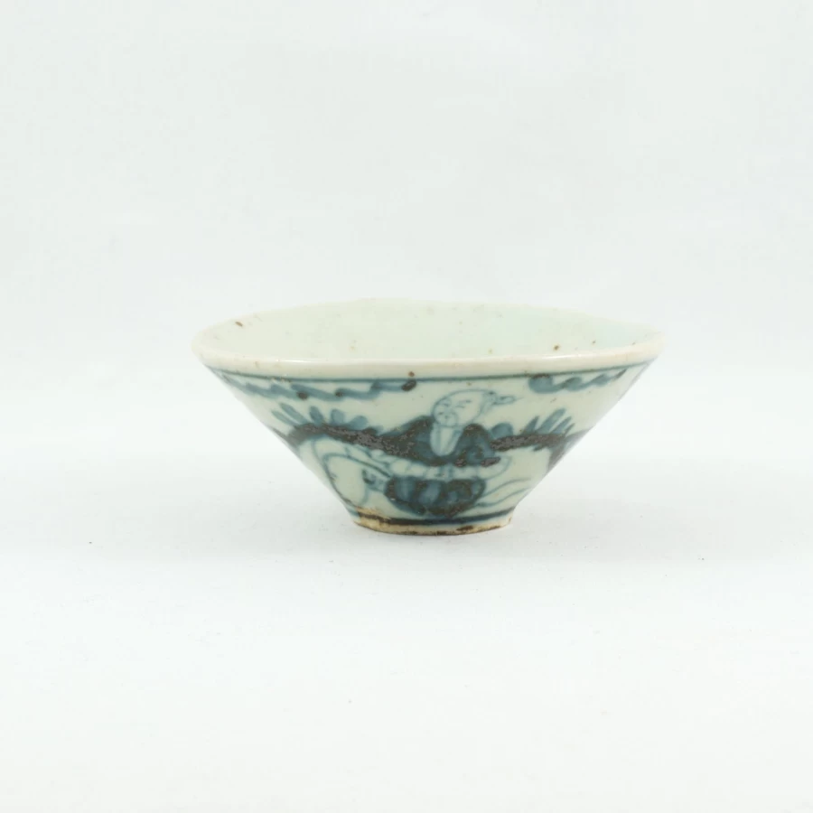 Handmade Wood Fired Antique Chinese Porcelain Tea Cup - Wise Man Cha Zhan - The Chinese Tea Shop