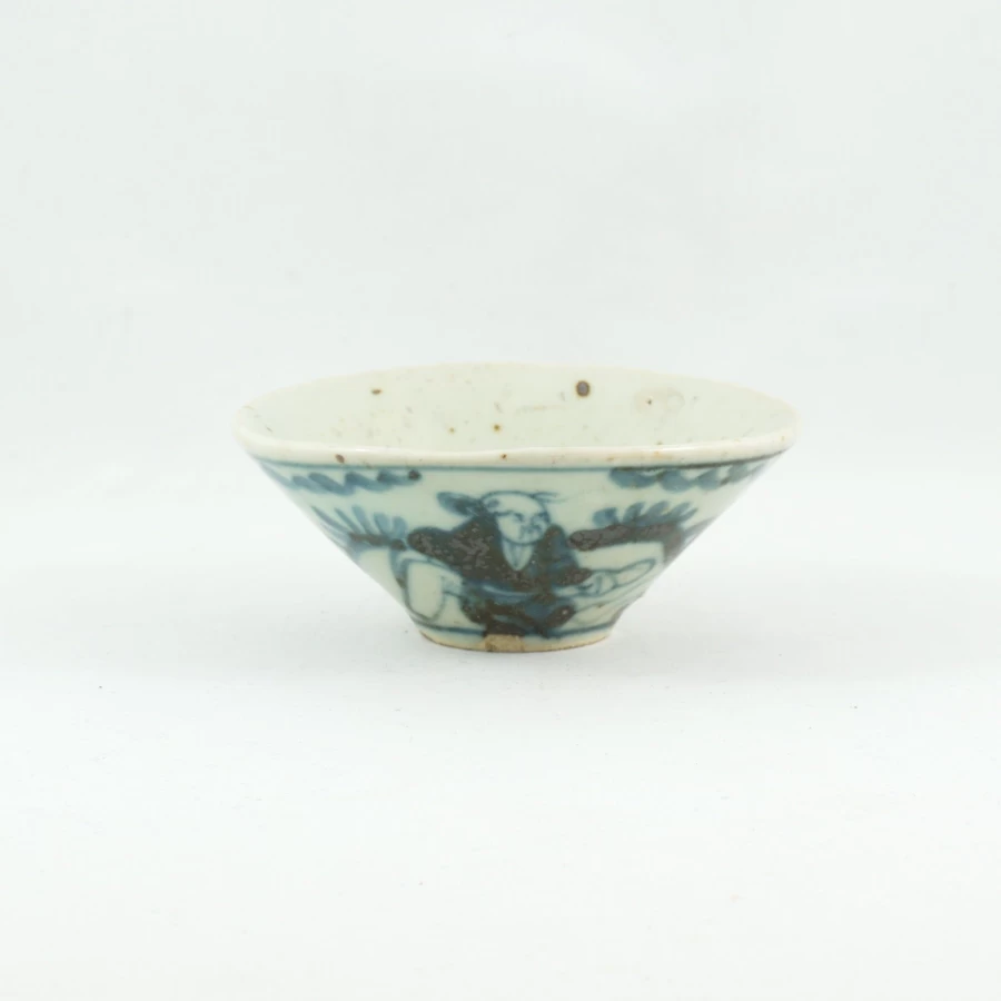 Handmade Wood Fired Antique Chinese Porcelain Tea Cup - Wise Man Cha Zhan - The Chinese Tea Shop