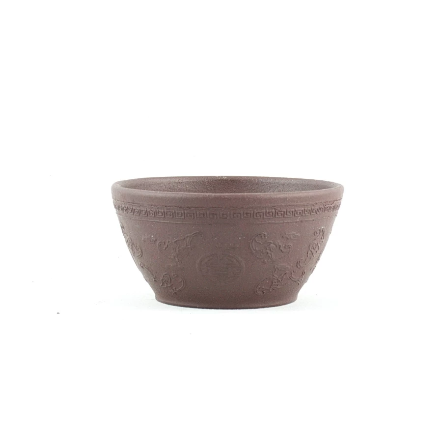 "The Chinese Tea Shop Yixing Clay Fortune Longevity Tea Cup – Handmade Small Ceramic Teacup"