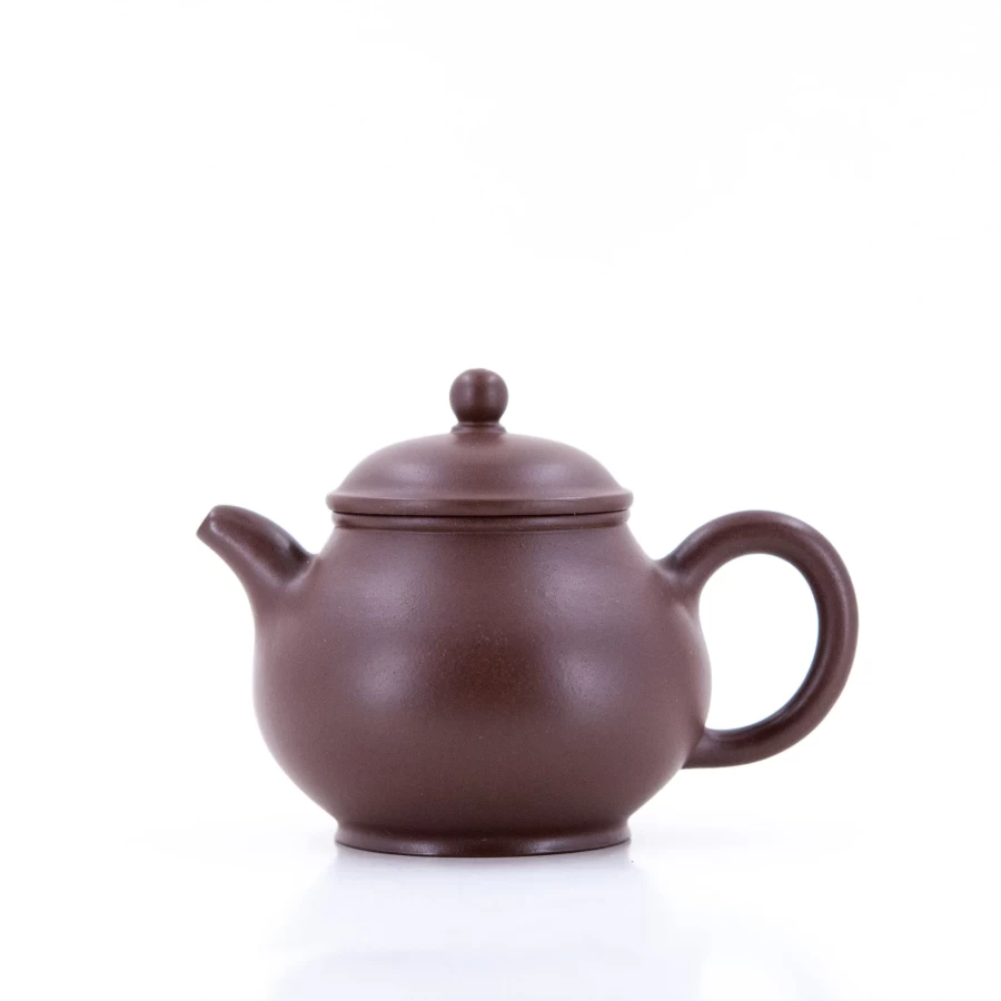 "The Chinese Tea Shop Yixing Zini Teapot - Handmade Bale Shape Purple Clay Pot for Gongfu Tea"