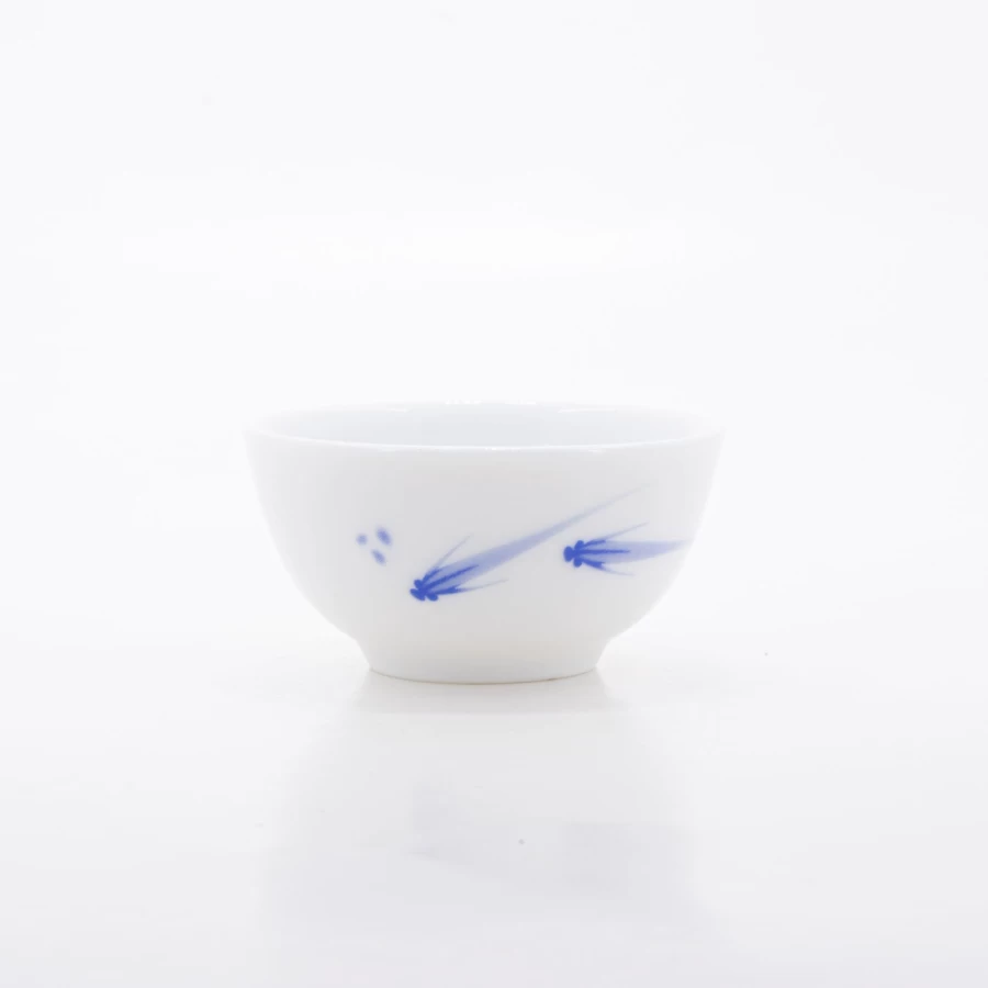"Handcrafted Blue and White Porcelain Fish Tea Cup | Traditional Chinese Design | The Chinese Tea Shop"