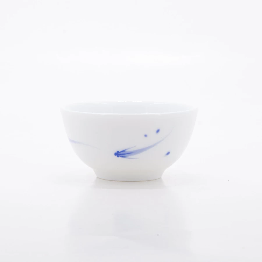 "Handcrafted Blue and White Porcelain Fish Tea Cup | Traditional Chinese Design | The Chinese Tea Shop"