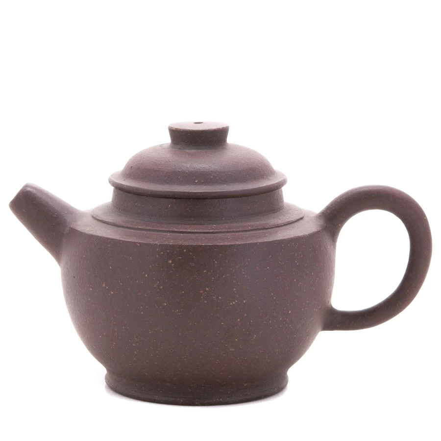 Vintage 1980s Yixing Zisha Clay "Julun Zhu" Flat Shoulder Teapot by The Chinese Tea Shop