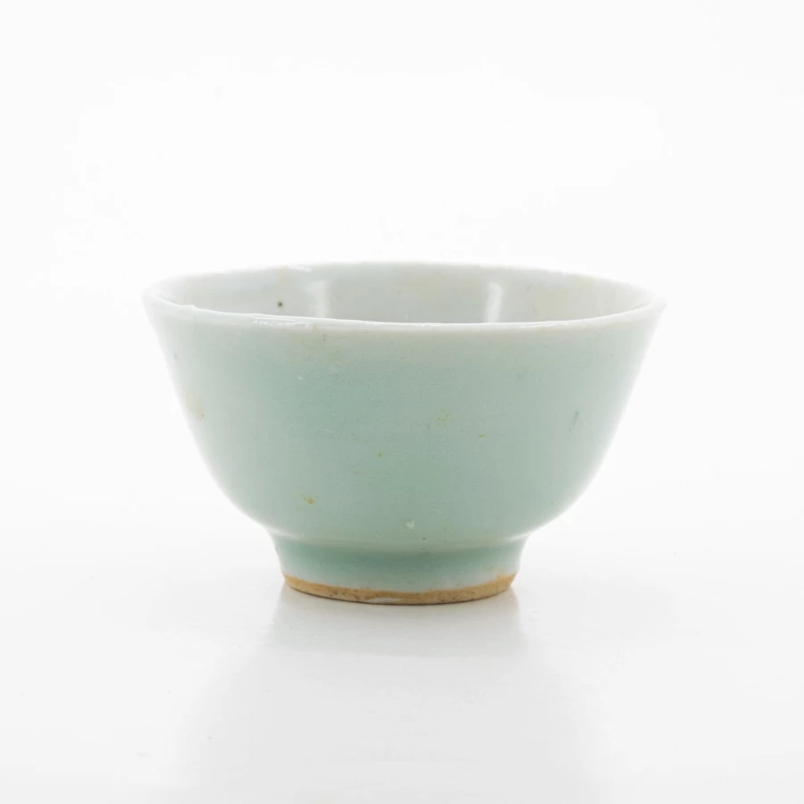 Antique Celadon Porcelain Tea Cups Pair - Handcrafted Chinese Tea Set by The Chinese Tea Shop