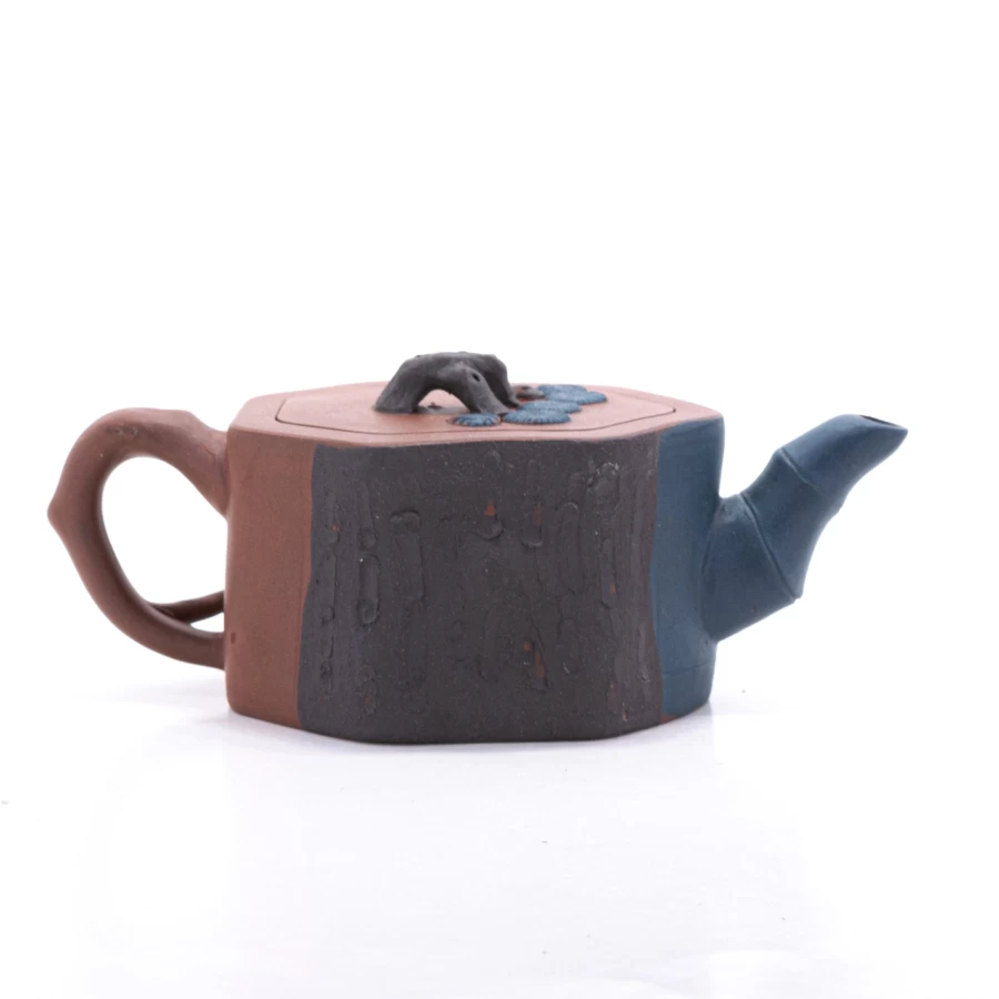 "Vintage 1980s Three Friends of Winter Chinese Teapot by The Chinese Tea Shop – Handmade Ceramic Yixing Style Pot"