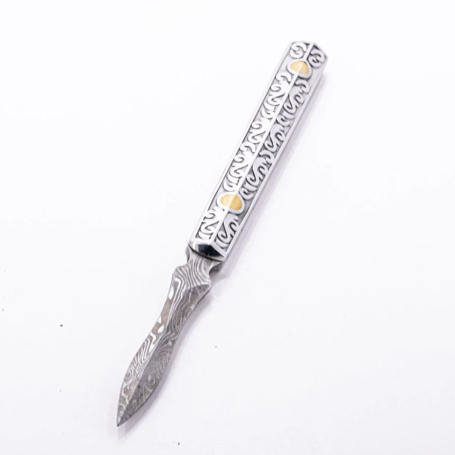 "The Chinese Tea Shop Damascus Steel Pu-Erh Tea Knife for Tea Cake Cutting"