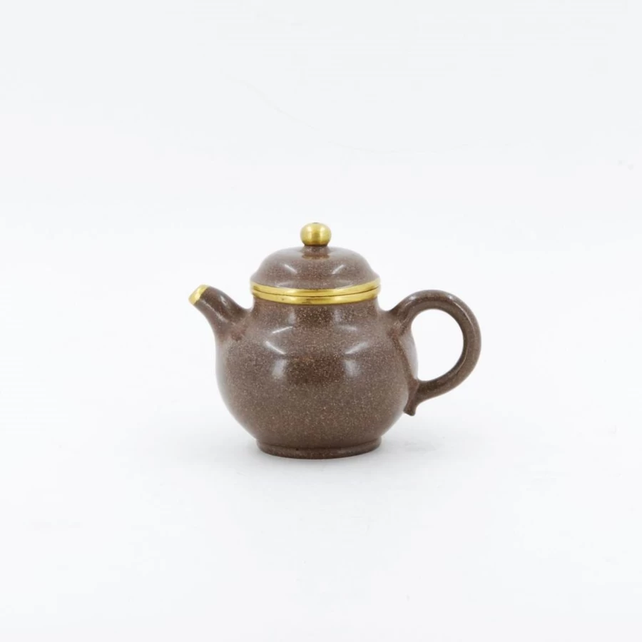 The Chinese Tea Shop Yixing Shuimo Hand-Polished Purple Clay Teapot #2 - Authentic Chinese Ceramic Teapot for Brewing Tea