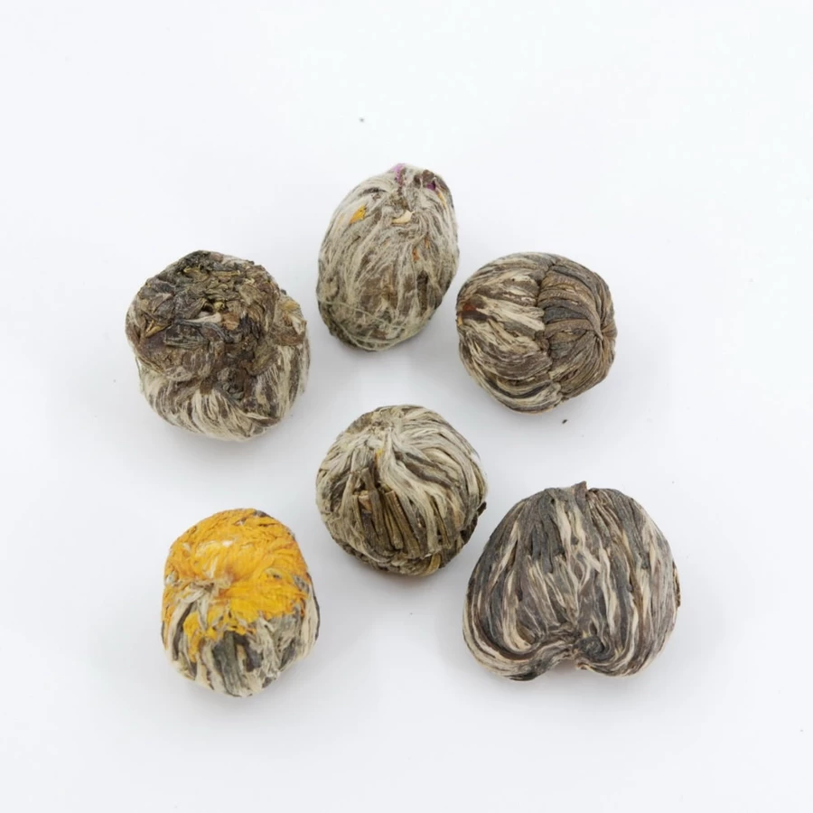"The Chinese Tea Shop - Premium Blooming Green Tea with Mixed Flowers | Hand-Tied Artisan Loose Leaf Tea"