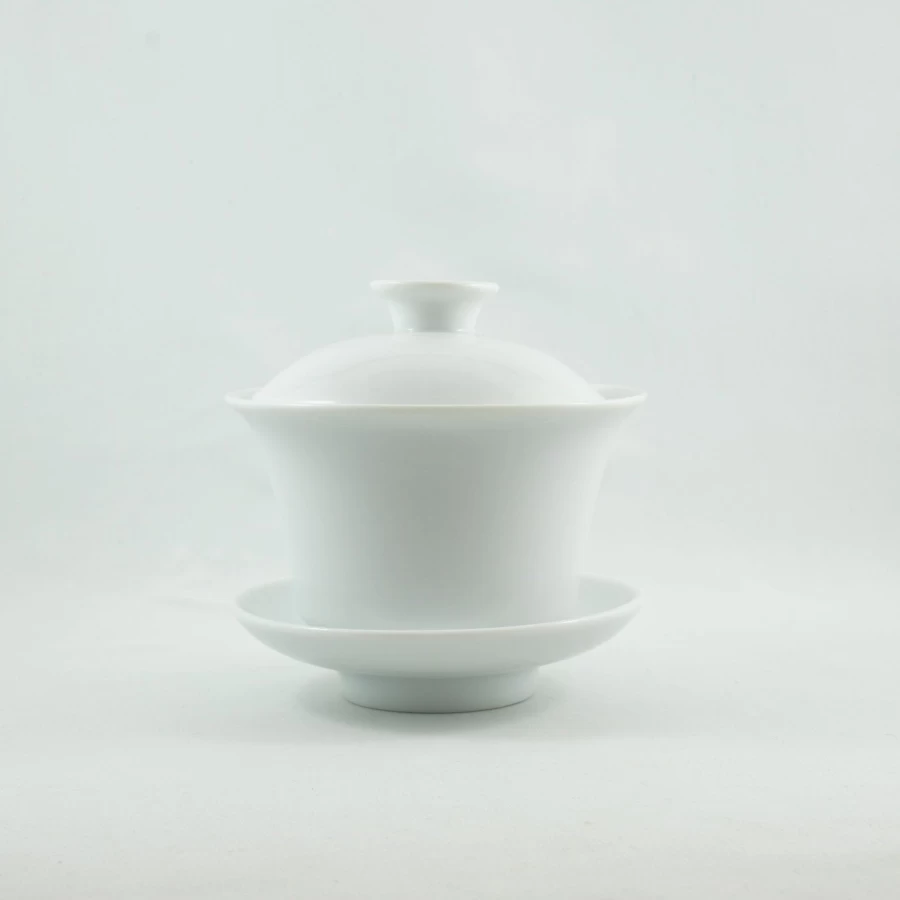 "Premium White Porcelain Gaiwan - Authentic Chinese Teaware by The Chinese Tea Shop"