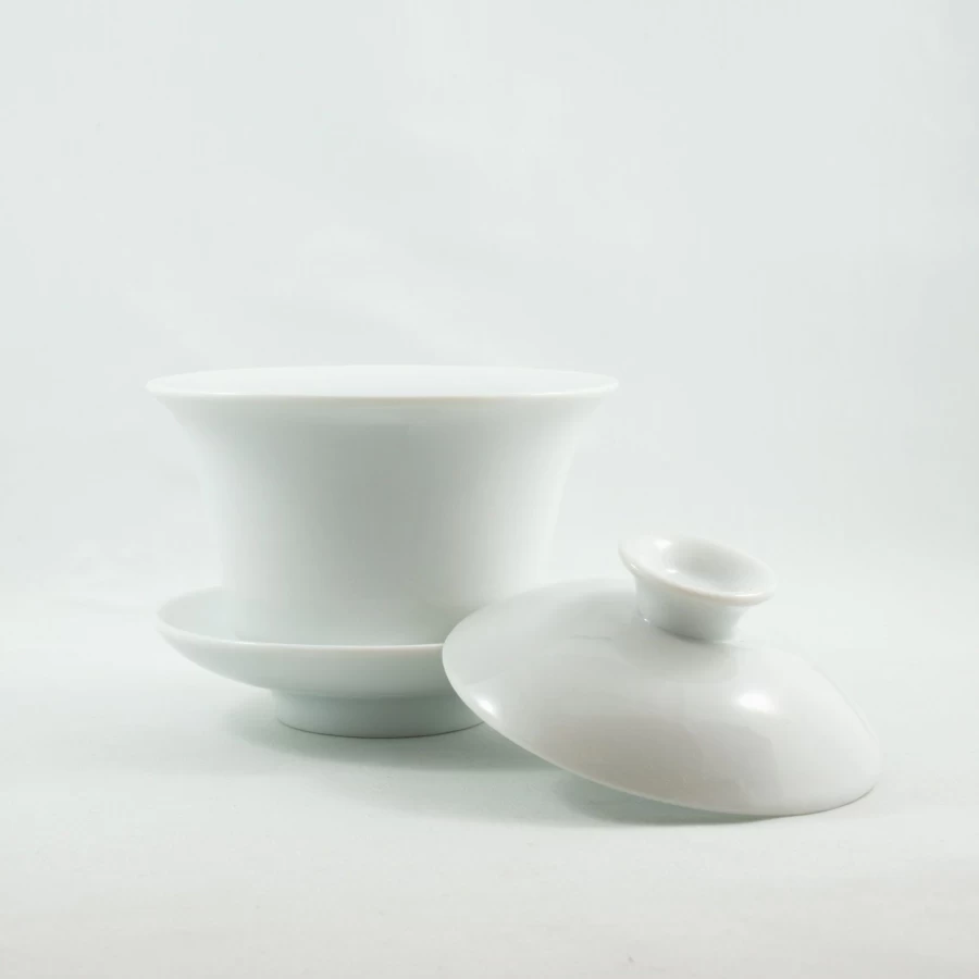 "Premium White Porcelain Gaiwan - Authentic Chinese Teaware by The Chinese Tea Shop"