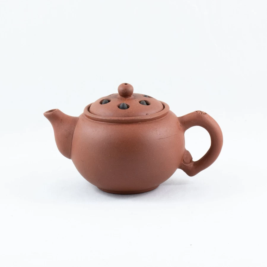 "Vintage 1980s Yixing Purple Clay Teapot with Lotus Seed Design by The Chinese Tea Shop"
