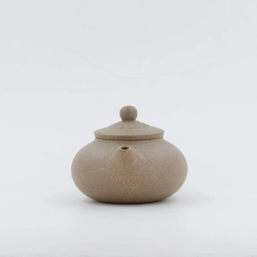 "The Chinese Tea Shop Yixing Duan Ni Ruyi Lip Teapot #2 – Handmade Chinese Clay Purple Sand Pot"