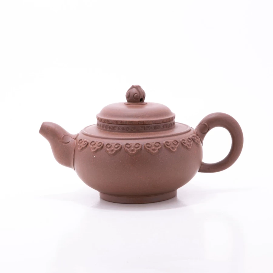 "The Chinese Tea Shop Yixing Zini Clay Ruyi Pattern Handmade Chinese Teapot"