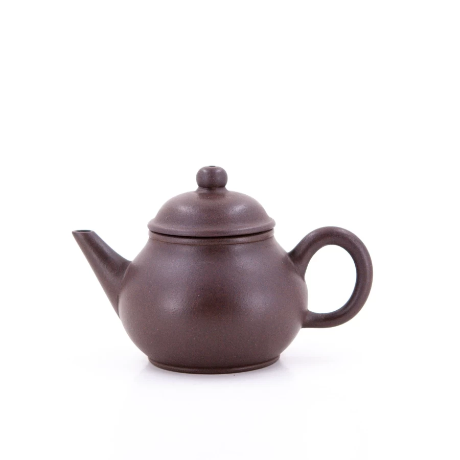 "The Chinese Tea Shop Yixing Zisha Clay Straight Spout Teapot – Authentic Chinese Bale Shape Purple Clay Pot"