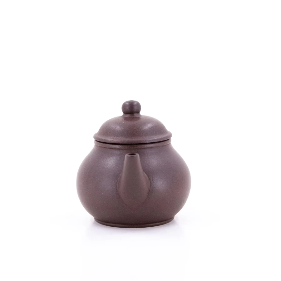 "The Chinese Tea Shop Yixing Zisha Clay Straight Spout Teapot – Authentic Chinese Bale Shape Purple Clay Pot"