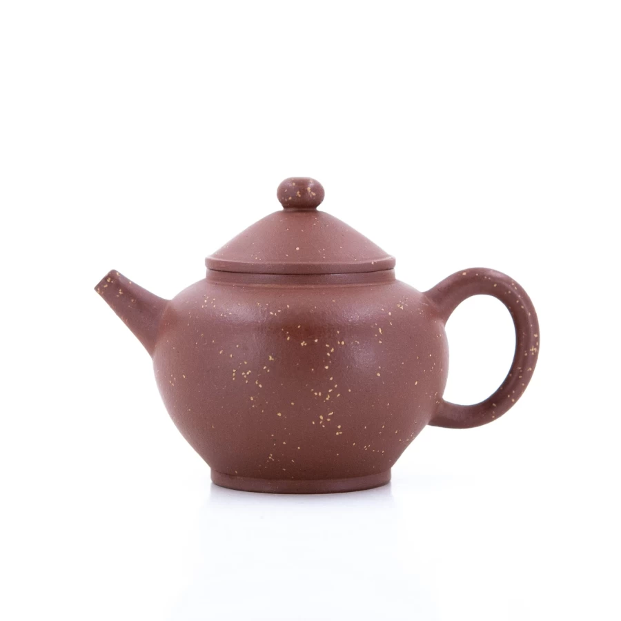 "The Chinese Tea Shop Yixing Zini Teapot - Handcrafted Purple Clay 'Julun Zhu' Shape with Bright Stars Decoration"