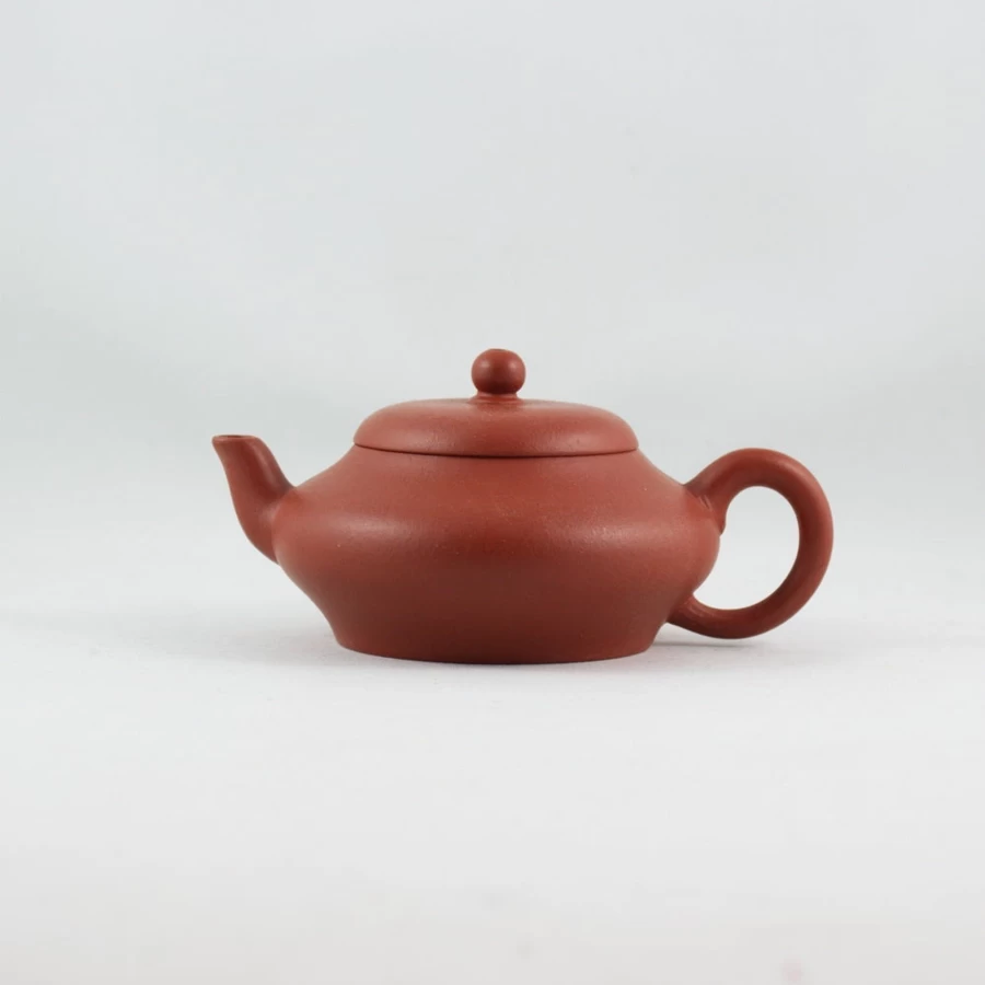 The Chinese Tea Shop 1980s Yixing Zhuni Bian Teapot - Authentic Vintage Chinese Clay Teapot