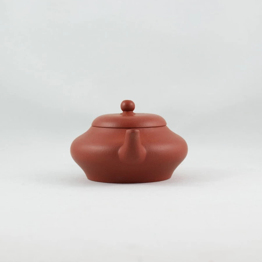 The Chinese Tea Shop 1980s Yixing Zhuni Bian Teapot - Authentic Vintage Chinese Clay Teapot
