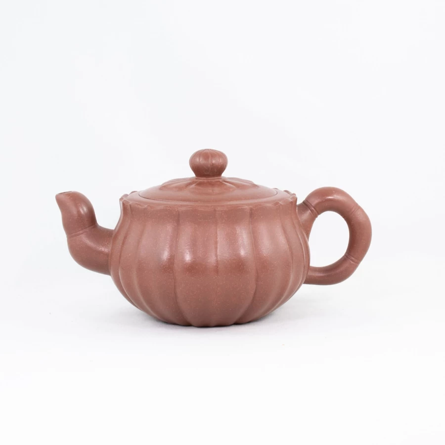 "The Chinese Tea Shop Handcrafted Yixing Purple Clay Lotus Teapot – Traditional Chinese Ceramic Teapot for Gongfu Tea"