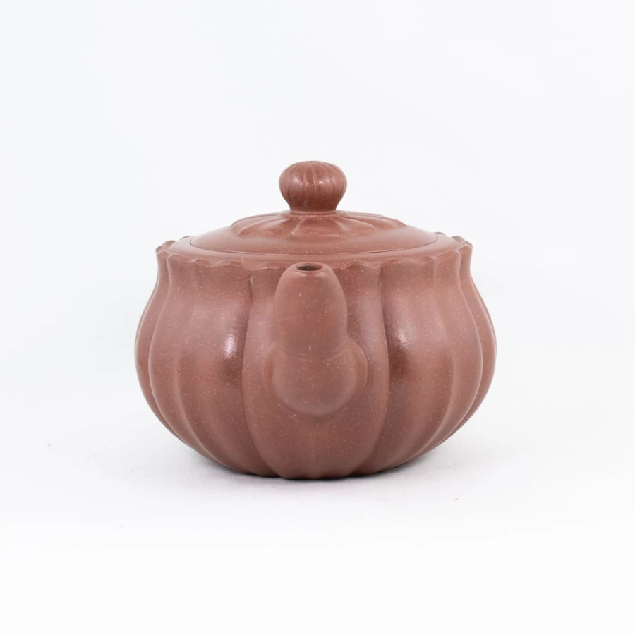 "The Chinese Tea Shop Handcrafted Yixing Purple Clay Lotus Teapot – Traditional Chinese Ceramic Teapot for Gongfu Tea"