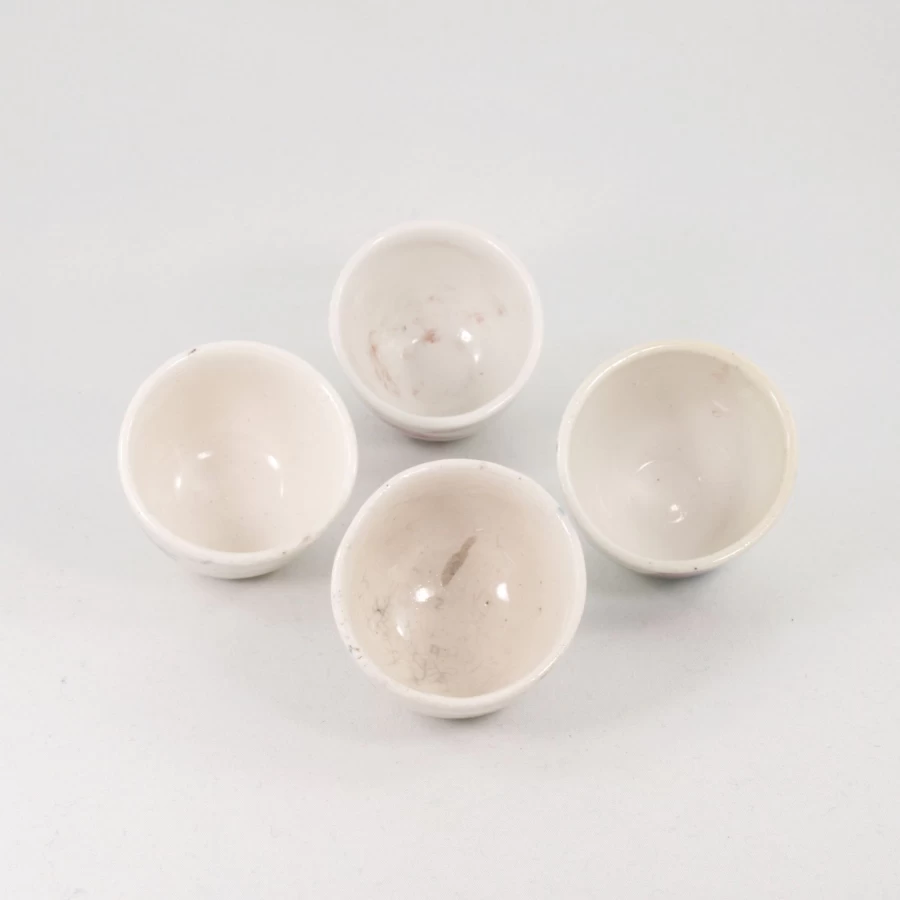"Antique White Porcelain Mini Tea Cup with Floral Motif by The Chinese Tea Shop"