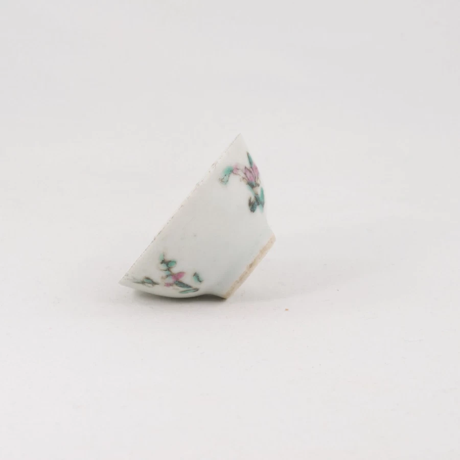 "Antique Miniature Famille-Rose Porcelain Tea Cup with Floral Motif - Handcrafted by The Chinese Tea Shop"
