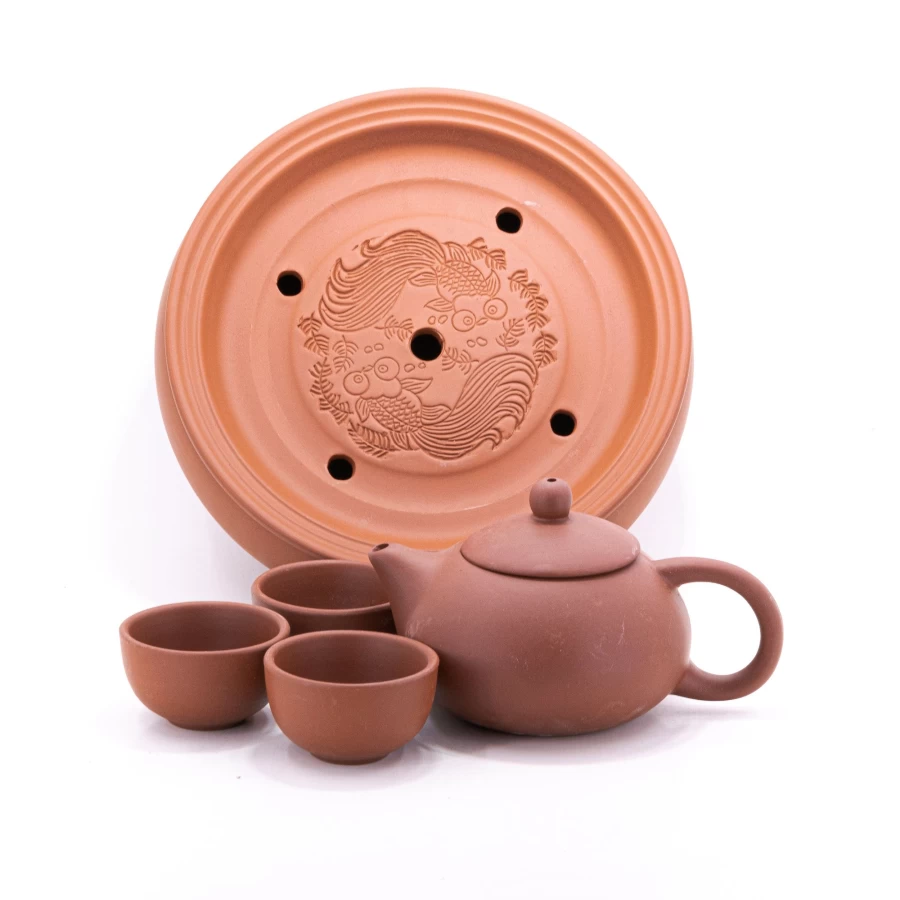 "Premium Clay Tea Set by The Chinese Tea Shop – Handcrafted Yixing Style Teapot & Cups"
