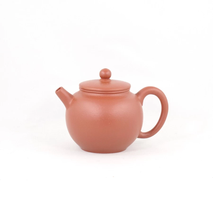 "1980s Yixing Zhuni Julun Shu Flat Lid Teapot | Authentic Chinese Clay Teapot | The Chinese Tea Shop"