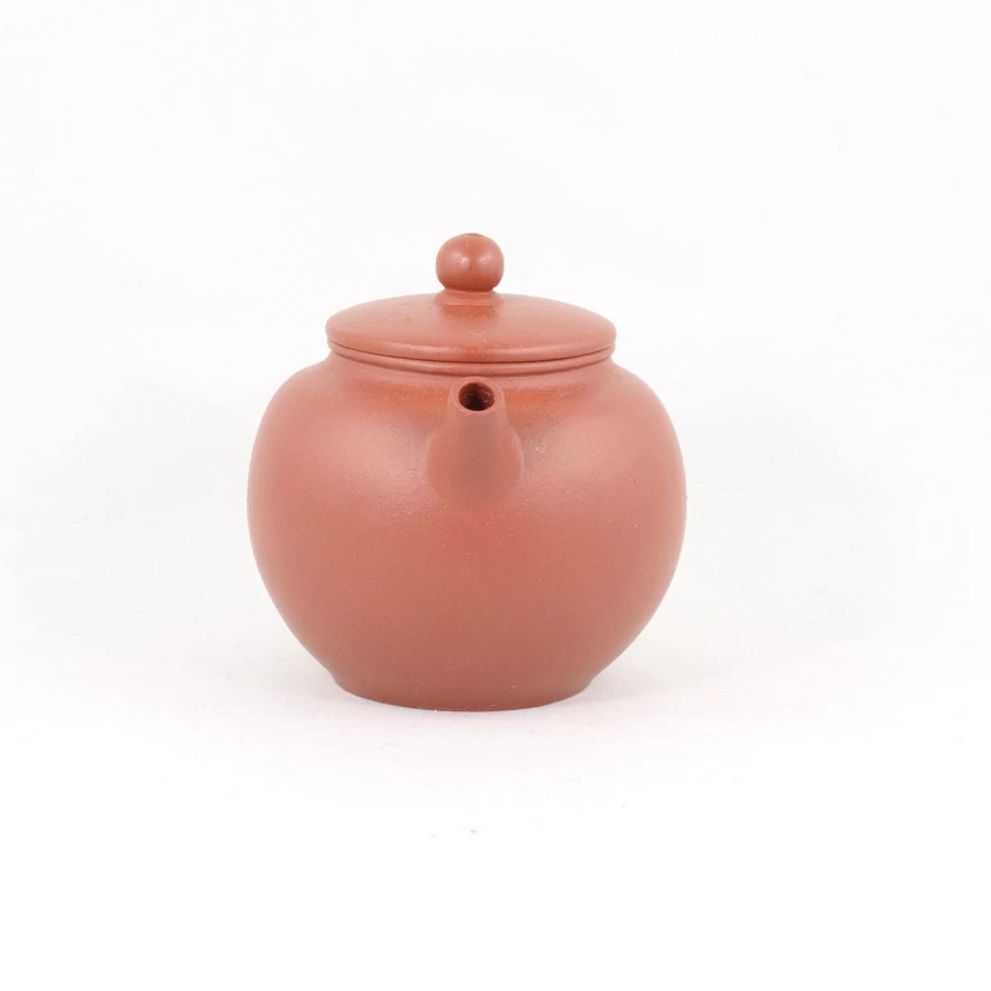 "1980s Yixing Zhuni Julun Shu Flat Lid Teapot | Authentic Chinese Clay Teapot | The Chinese Tea Shop"