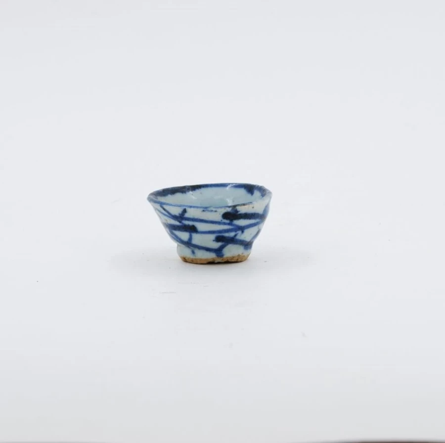 Antique Early 20th Century Chinese Blue and White Porcelain Mini Tea Cup by The Chinese Tea Shop