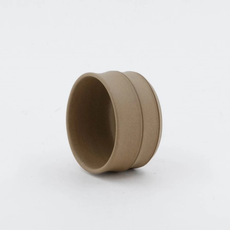 "The Chinese Tea Shop Yixing Duan Ni Clay Bamboo Teacup - Handcrafted Ceramic Tea Cup for Gongfu Tea"